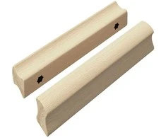 Tiesus rankena 2 pcs Natūralios medienos spalva