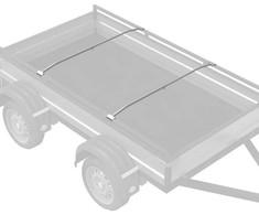 Tentų laikiklis priekaboms 2 pcs Sidabro 100-145 cm Aliuminis