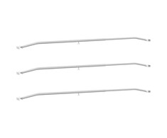 Tentų laikiklis priekaboms 3 pcs Sidabro 130-210 cm Aliuminis