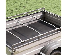 Tentų laikiklis priekaboms 4 pcs Sidabro 130-210 cm Aliuminis