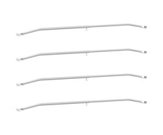 Tentų laikiklis priekaboms 4 pcs Sidabro 100-145 cm Aliuminis