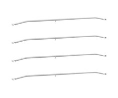 Tentų laikiklis priekaboms 4 pcs Sidabro 130-210 cm Aliuminis