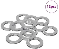Plovimo įrankiai 12 pcs Sidabro 10 x 10 x 1,2 mm Geležis