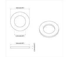 Plovimo įrankiai 12 vnt. Sidabro 10 x 10 x 1,2 mm Geležis