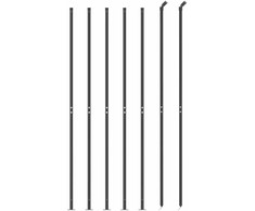 Tinklinė tvora su flanšais, antracito spalvos, 1,4x10m