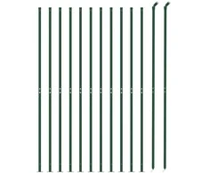 Tinklinė tvora su flanšais, žalios spalvos, 1,4x25m
