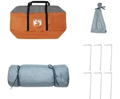 Vidinė palapinė Pilka ir oranžinė 291 x 291 x 240 cm tafta