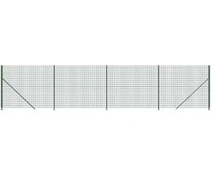 Tinklinė vielinė tvora su flanšais, žalios spalvos, 1,6x10m