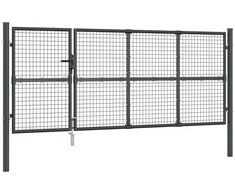Tinkliniai sodo vartai, antracito spalvos, 350x175cm, plienas