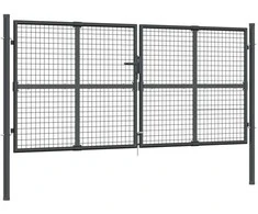 Tinkliniai sodo vartai, antracito spalvos, 300x175cm, plienas