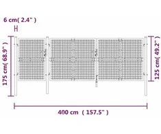 Tinkliniai sodo vartai, antracito spalvos, 400x175 cm, plienas
