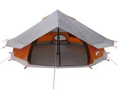 Tipi palapinė su stogu Pilka ir oranžinė 800 x 800 x 430 cm