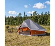Tipi palapinė 20 asmeniui Pilka ir oranžinė