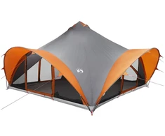 Tipi palapinė su stogu Pilka ir oranžinė 18 žmonių