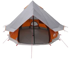 Tipi palapinė su stogu Pilka ir oranžinė 250 x 250 cm