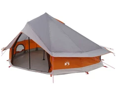 Tipi palapinė su stogu Pilka ir oranžinė 700 x 700 x 395 cm
