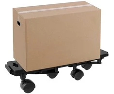 Transportavimo platformos su 4 ratukais, 4vnt., juodos, PP