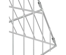 Triušių narvas Sidabro 430 x 100 x 85 cm Cinkuota plienas