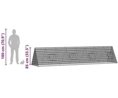 Triušių narvas Sidabro 430 x 100 x 85 cm Cinkuota plienas