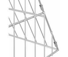 Triušių narvas Sidabro 215 x 100 x 85 cm Cinkuota plienas