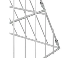 Triušių narvas Sidabro 650 x 100 x 85 cm Cinkuota plienas
