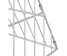 Triušių narvas Sidabro 110 x 100 x 85 cm Cinkuota plienas