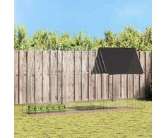 Triušių narvas Sidabro 400 x 100 x 210 cm Cinkuota plienas
