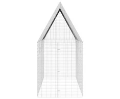 Triušių narvas Sidabro 400 x 100 x 210 cm Cinkuota plienas