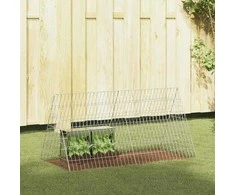 Triušių narvas Sidabro 110 x 55 x 55 cm Cinkuota plienas