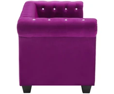 Triv. Chesterfield sofa, aksominis apmuš., 199x75x72cm, violet.