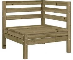 Trivietė sodo sofa, impregnuota pušies mediena