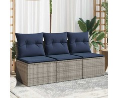 | Sodo sofa | su pagalve Pilka 165 x 62 x 69 cm Poli ratanas