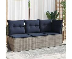 | Sodo sofa | su pagalve Pilka 172 x 62 x 69 cm Poli ratanas