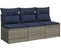 | Sodo sofa | su pagalve Pilka 165 x 62 x 69 cm Poli ratanas