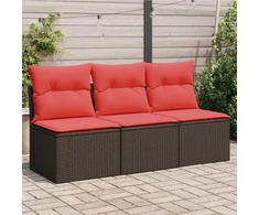 | Sodo sofa | su pagalve Ruda 165 x 62 x 69 cm Poli ratanas
