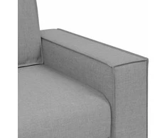 Trivietė sofa, debesų pilka, 220x78x84 cm, audinys