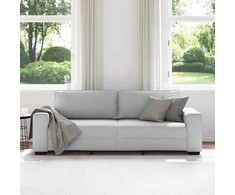 Trivietė sofa, debesų pilka, 220x77x82 cm, audinys
