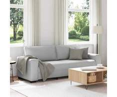 Trivietė sofa, debesų pilka, 220x77x82 cm, audinys