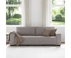 Trivietė sofa, pilkai ruda, 220x77x82 cm, audinys