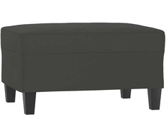 Trivietė sofa su pakoja, tamsiai pilka, 210cm, audinys