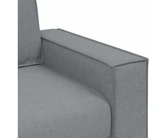 Trivietė sofa, šviesiai pilka, 220x78x84 cm, audinys