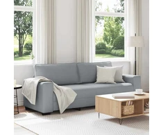 Trivietė sofa, šviesiai pilka, 220x77x82 cm, audinys