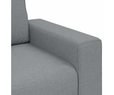 Trivietė sofa, šviesiai pilka, 220x77x82 cm, audinys
