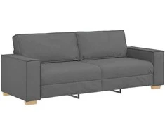 Trivietė sofa, tamsiai pilka, 220x78x84 cm, audinys