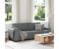 Trivietė sofa, tamsiai pilka, 220x77x82 cm, audinys