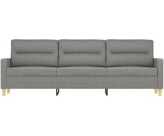 Trivietė sofa, tamsiai pilkos spalvos, 210cm, audinys