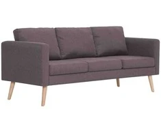 Trivietė sofa, taupe spalvos, audinys