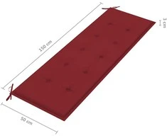 Trivietis sodo suoliukas su pagalve, 150cm, eukalipto masyvas