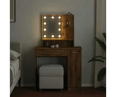 tualetinis staliukas su LED Artisan ąžuolu 86,5x35x136 cm