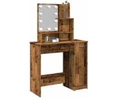 tualetinis staliukas su LED Old Wood 86,5x35x136 cm